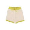 BE Knitted Dress Set 2025 Summer Girls' Versatile Solid Color Short Sleeved Shorts Dress Sleeveless Top Set Baby Crawler Suit 4