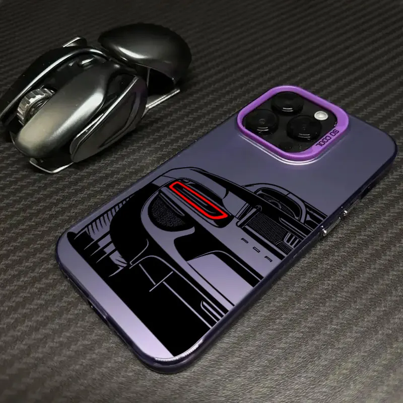 Sleek Black Sports Car Matte Phone Case