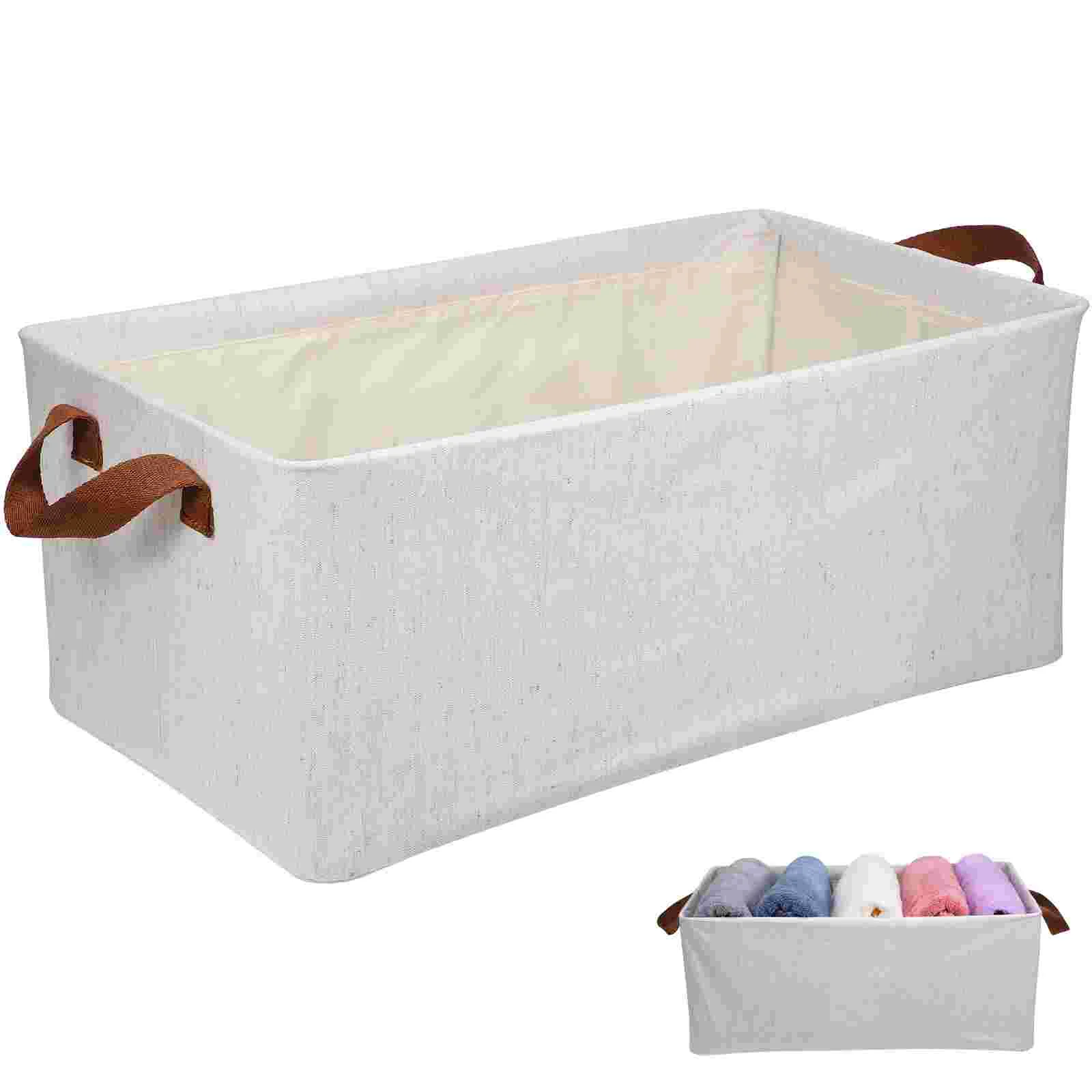 

2 Pcs Blanket Storage Basket Drawer Type Foldable Stand Linen Organizers Bins Fabric Cubes