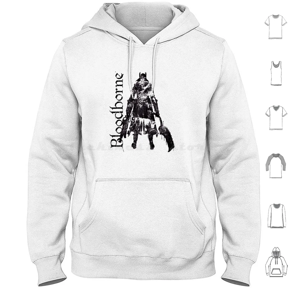Bloodborne Hunter Felpe Con Cappuccio Paesaggistiche Distorte Manica Lunga Bloodborne Dark Souls Souls Dark Blood Hunter Game Horror