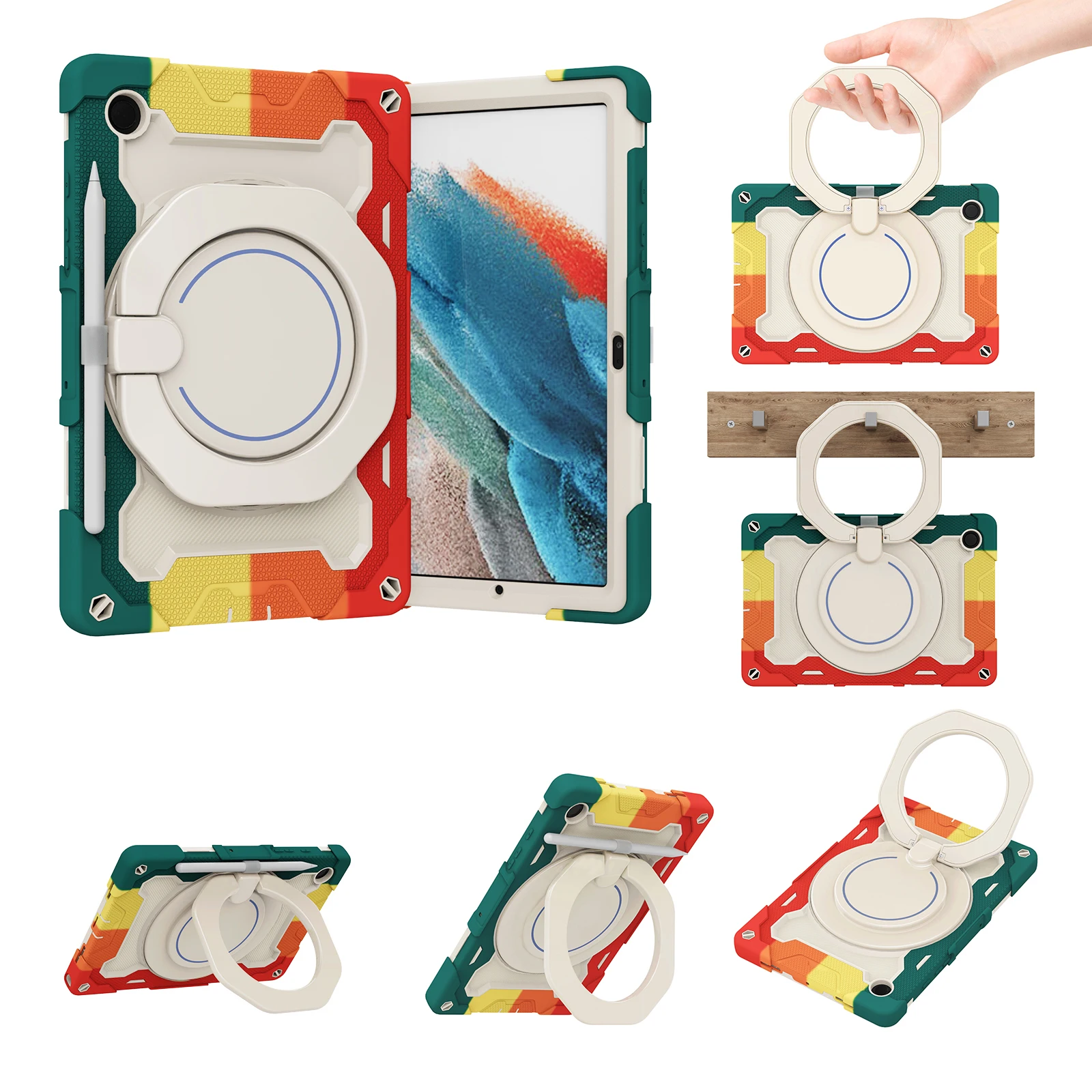 삼성 갤럭시 탭 태블릿 Funda 보호 케이스, A8 10.5 2021 SM-X200 X205 커버, A7 10.4 2020 SM-T500 T505 T505N T507  Best5