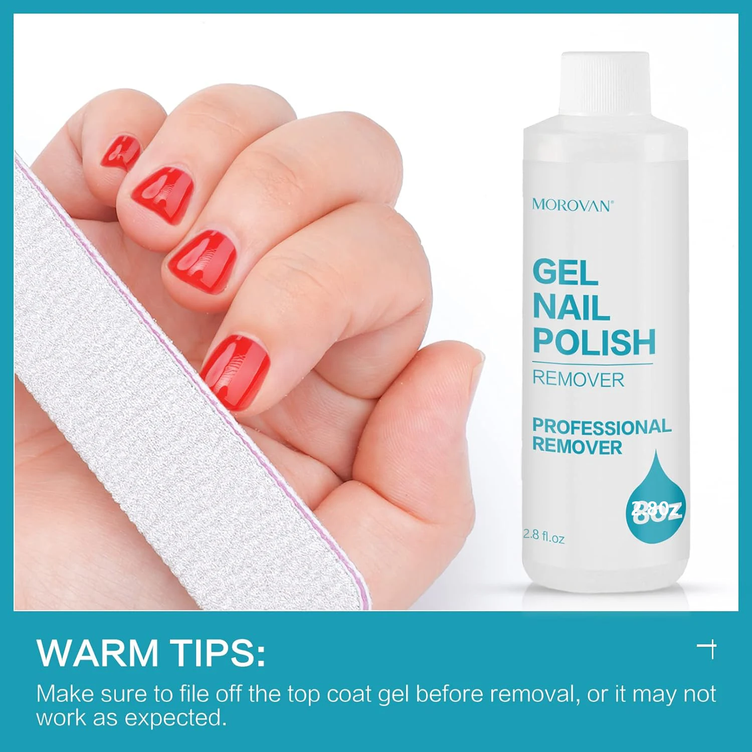 Nail Gel Remover Acetone Free Nail Polish Remover for Nails Remove Soak-Off Nature Gel Polish Acrylic Dip (2.8Oz/8Oz) nail polish remover nail gel remover