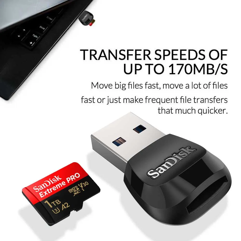 Señal Partido Oriental SanDisk-Lector de tarjetas de memoria MobileMate USB 3,0 para UHS-I, Micro  SDHC, Micro SDXC, B531, alta velocidad de transferencia de hasta 170 MB/s -  AliExpress