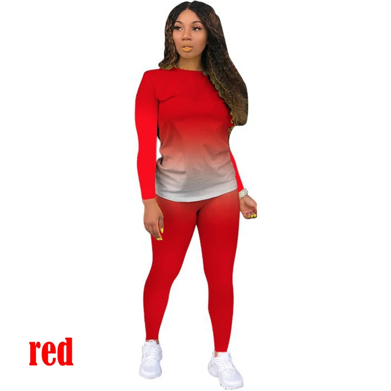 New Fashion Women Sweat Suit Casual Long Sleeve Hoodies And Pants Tracksuit Solid Color Jogging Suits