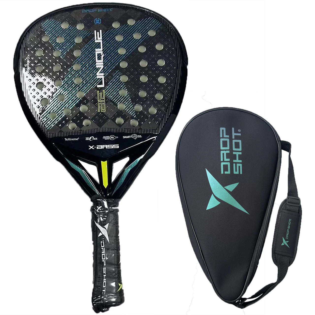 Padel Tennis Racket 12k Carbon Fiber Rough Surface High Balance EVA SOFT Memory Paddle