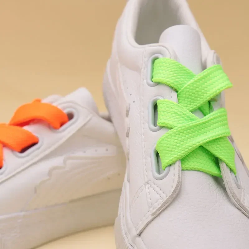 Premium Quality Colored Flat Soft Laces for Sneakers - 2cm Wide, Thickened Design
