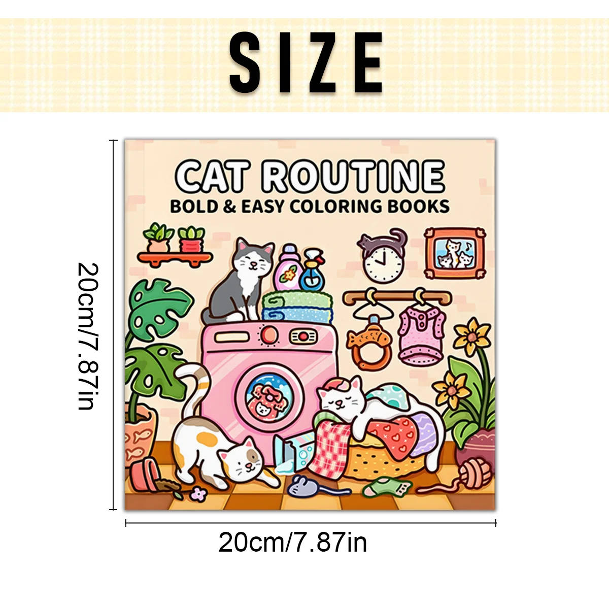 Adult Coloring Book Unique Cat-Themed Picture Book for Relaxation Upgraded Paper for Comfortable Coloring Perfect Gift Friend 2
