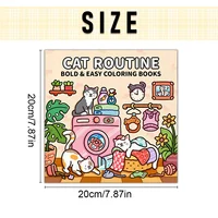 Adult Coloring Book Unique Cat-Themed Picture Book for Relaxation Upgraded Paper for Comfortable Coloring Perfect Gift Friend 2