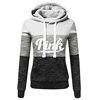Pink Letter Print Womens Tracksuit Tri Color Splicing Hooded Sweatshirts Fashion Trend Pullover Street Warm Casual Clothing 6