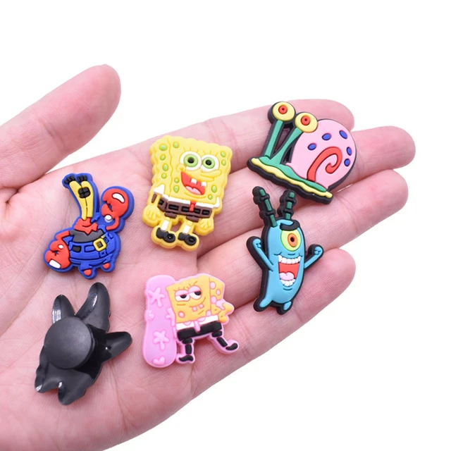 SpongeBob Crocs Accessories Cute Animal Anime Shoe Buckle Crocs Charms  Cartoon Character Sandals Decrations for Kids Gifts New