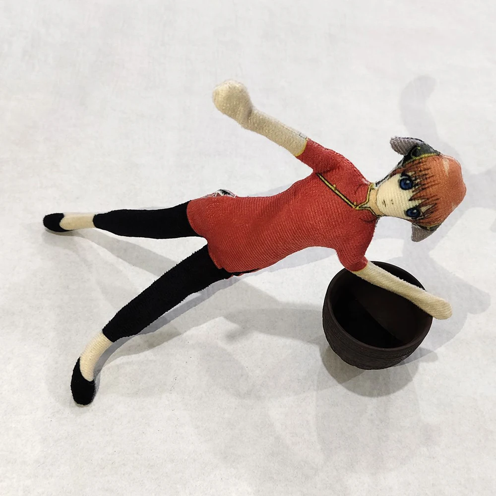 Anime Gintama Sakata Gintoki Kagura Cosplay Doll Plush Stuffed Dolls Wire Skeleton Abstract Figure Room Decoration Unisex Gifts