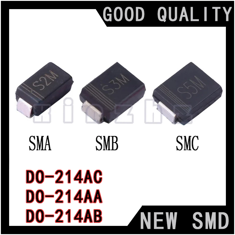 

20PCS S1M S2M S3M S5M S6M S8M S10M S3MB S5MB S3MC S5MC S6MC S8MC S10MC Patch SMD Rectifier Diodes SMA SMB SMC NEW DO-214AC/AB/AA
