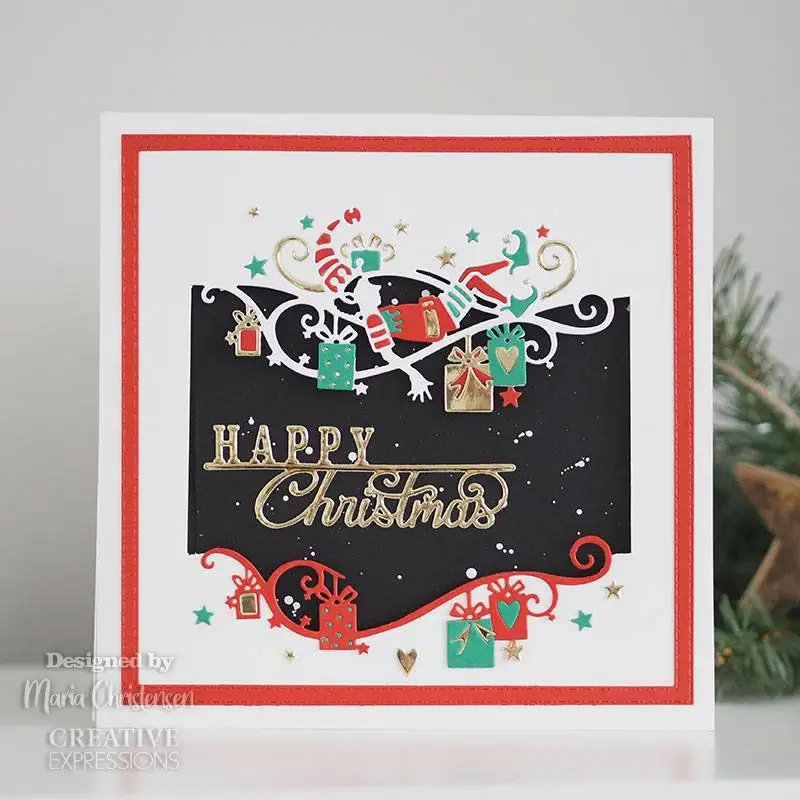 Christmas Fare Double Edger Metal Cutting Frame dies New Templates DIY Scrapbooking Paper Making Crafts Cuts