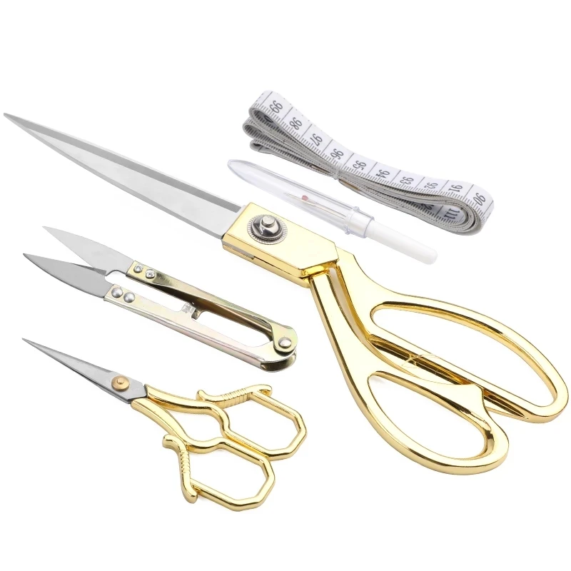 Sewing Scissors Tool Tape Measure And U Shape Clippers Yarn Stainless Steel Embroidery craft Tailor Scissors sewing scissors,tailor scissors,sewing supplies,craft scissors