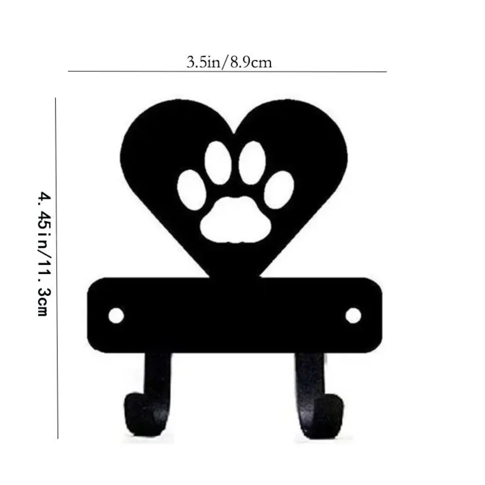 Key Hanger Miniature Cat Paw in Heart Key Rack Holder Wall Mounted Hook Up Home Decor Crochet Bathroom Accessories Wall Hook 2