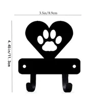Key Hanger Miniature Cat Paw in Heart Key Rack Holder Wall Mounted Hook Up Home Decor Crochet Bathroom Accessories Wall Hook 2