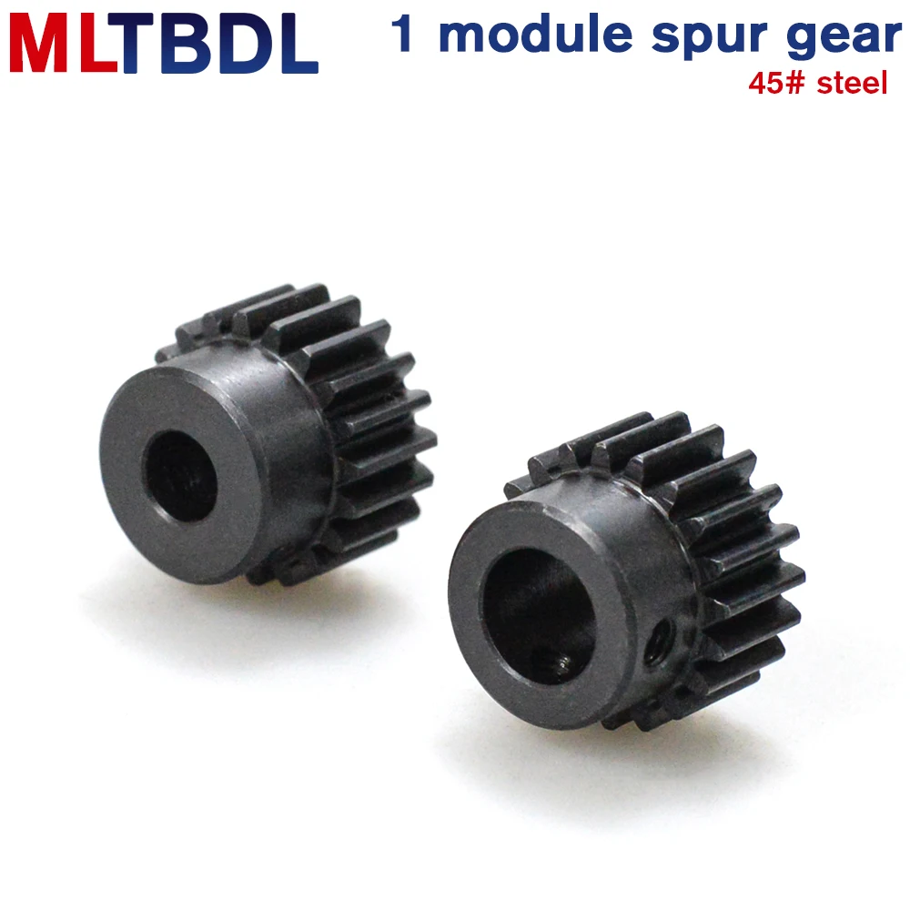 1 piece 1M20T spur gear hole 4/5/6.35/7/8/10/12/12.7 mm motor gear 45# carbon steel material high quality metal for motor