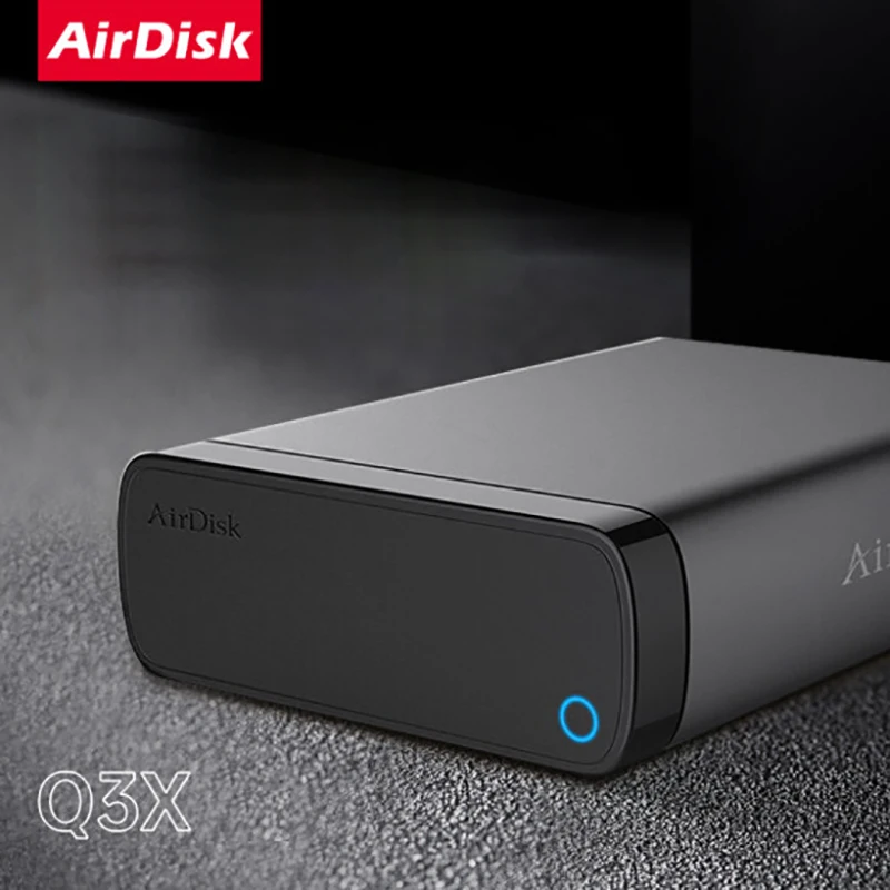 Airdisk Q3X Mobile networking hard Disk USB3.0 NAS Family Network Cloud Storage 3.5" Remotely Mobile Hard Disk Box(NOT HDD)