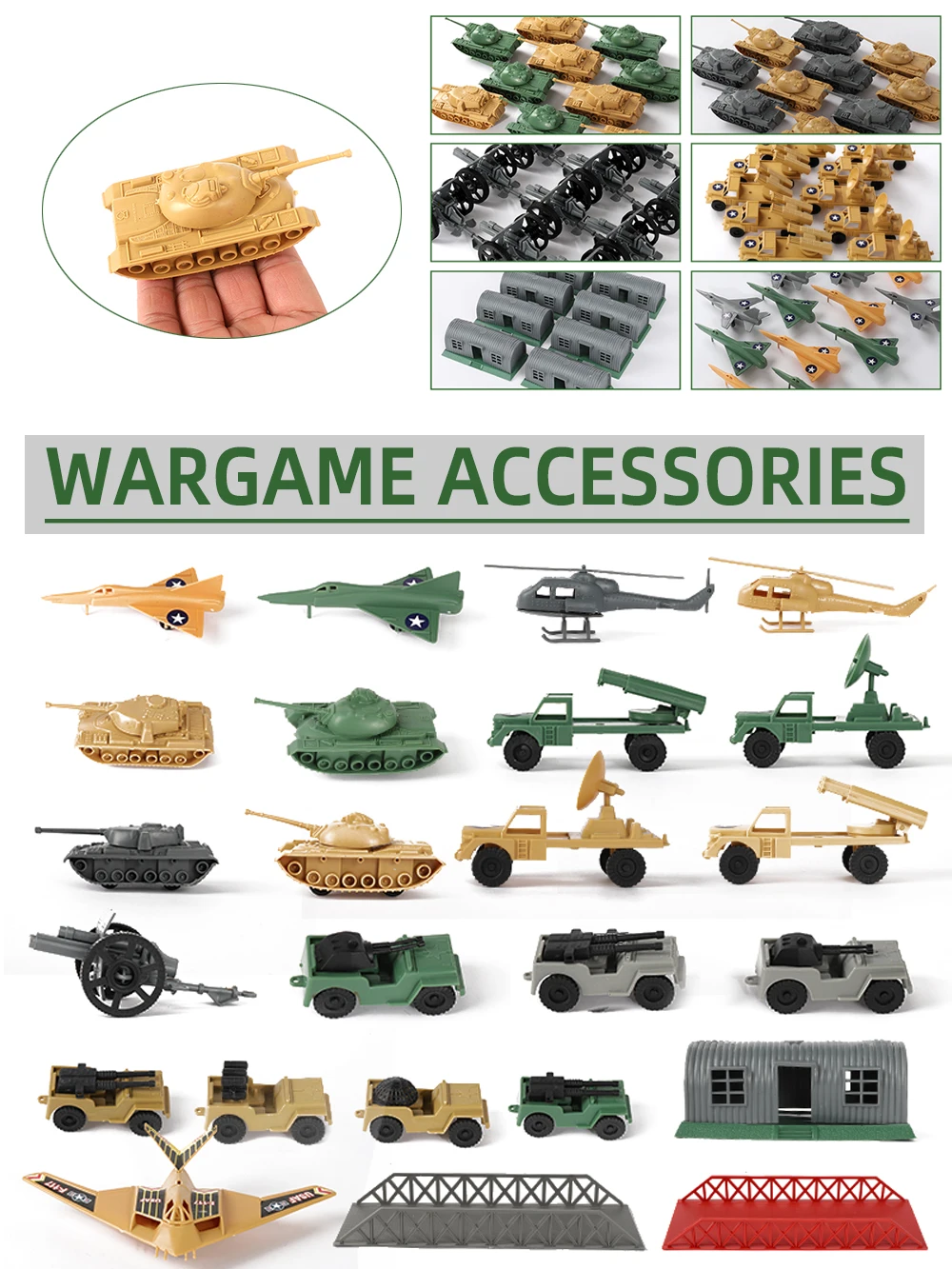 ViiKONDO 陸軍男性おもちゃ軍用車両モデルウォーゲームアクセサリー