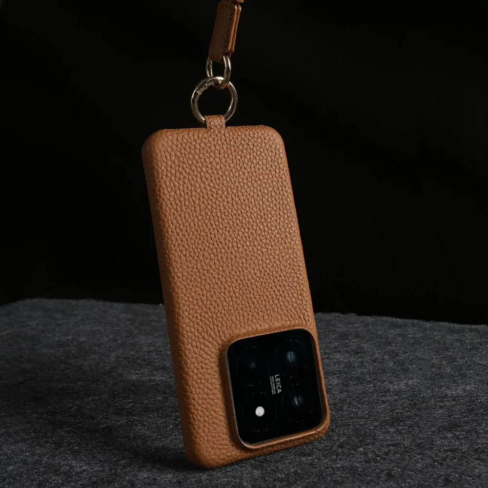 Cowhide Genuine Leather Case for Xiaomi 14T Pro 14T 14pro 13pro 11T 13Ultra Strap Crossbody Lanyard Phone Cover Coque,phone case,phone waterproof case,leather phone case,phone protector cover