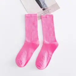 Vibrant Dance Sports Socks for Women - Breathable Cotton in Stunning Solid Colors (4 Dark Pink)