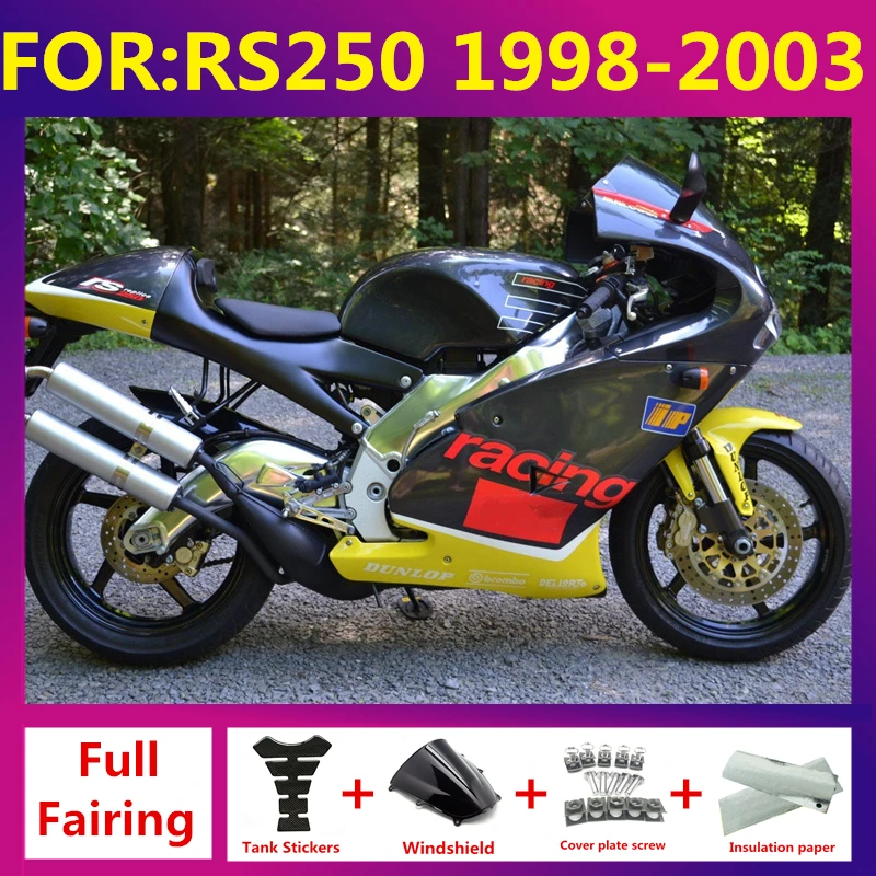 

Motorcycle Injection mold Fairing kit for Aprilia RS250 RS 250 1998-2003 99 00 full Fairings kits bodywork zxmt set yellow black