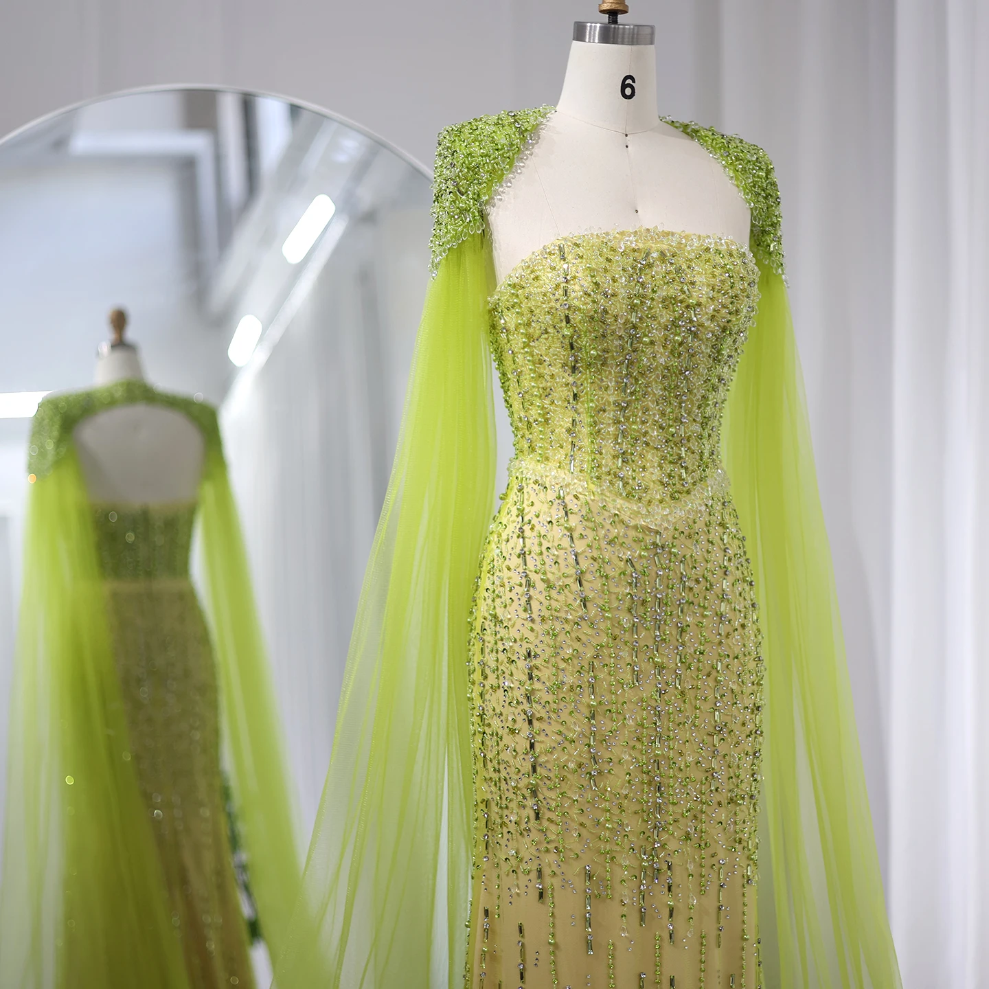 fitted lace wedding dress Stunning Dark Green Mermaid Prom Dress with Sleeveless Beading and Lac –  Newinlook