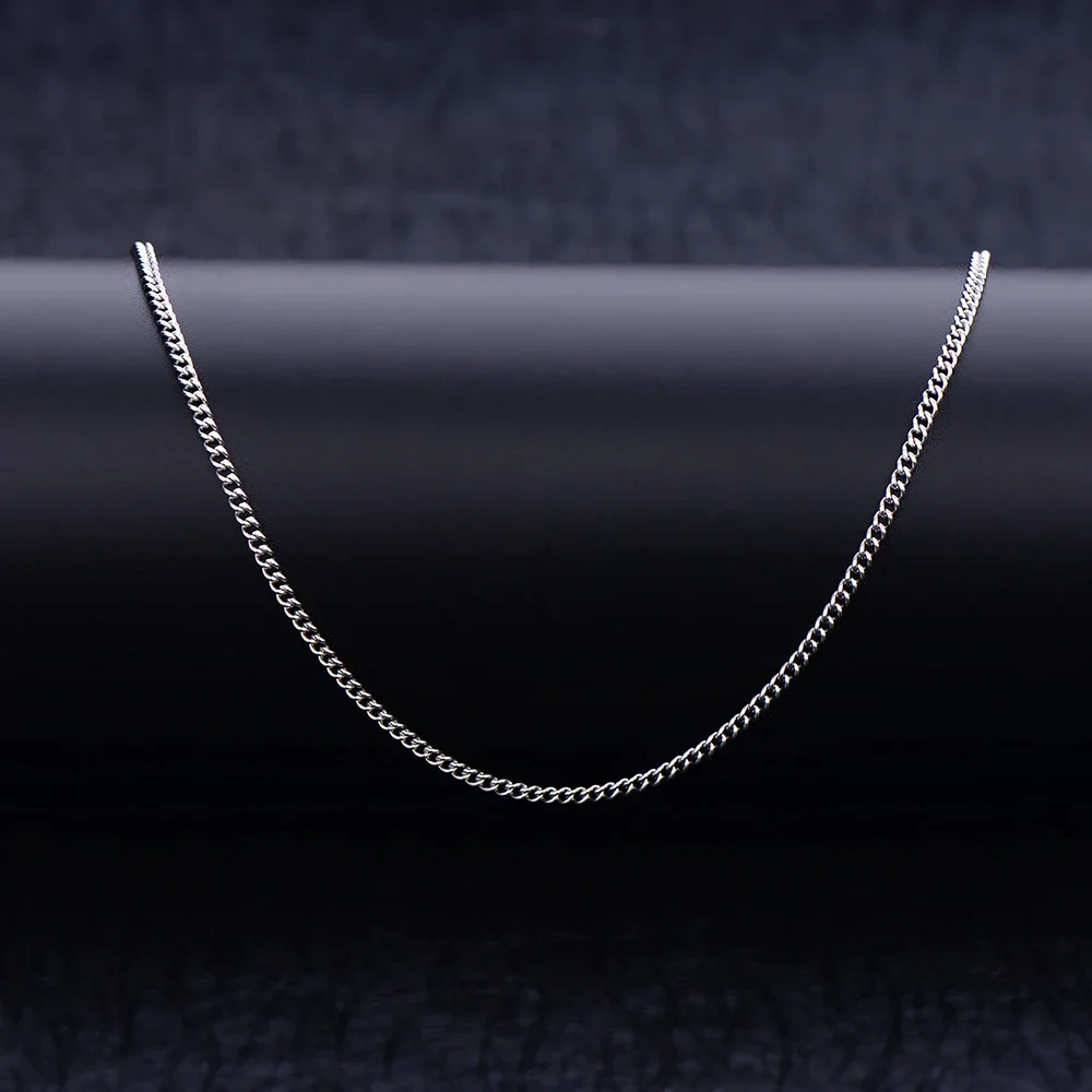 925 sterling silver 2MM 16-30Inches Side Chain Necklace Fit Pendant For Men and Women Jewelry Accessories