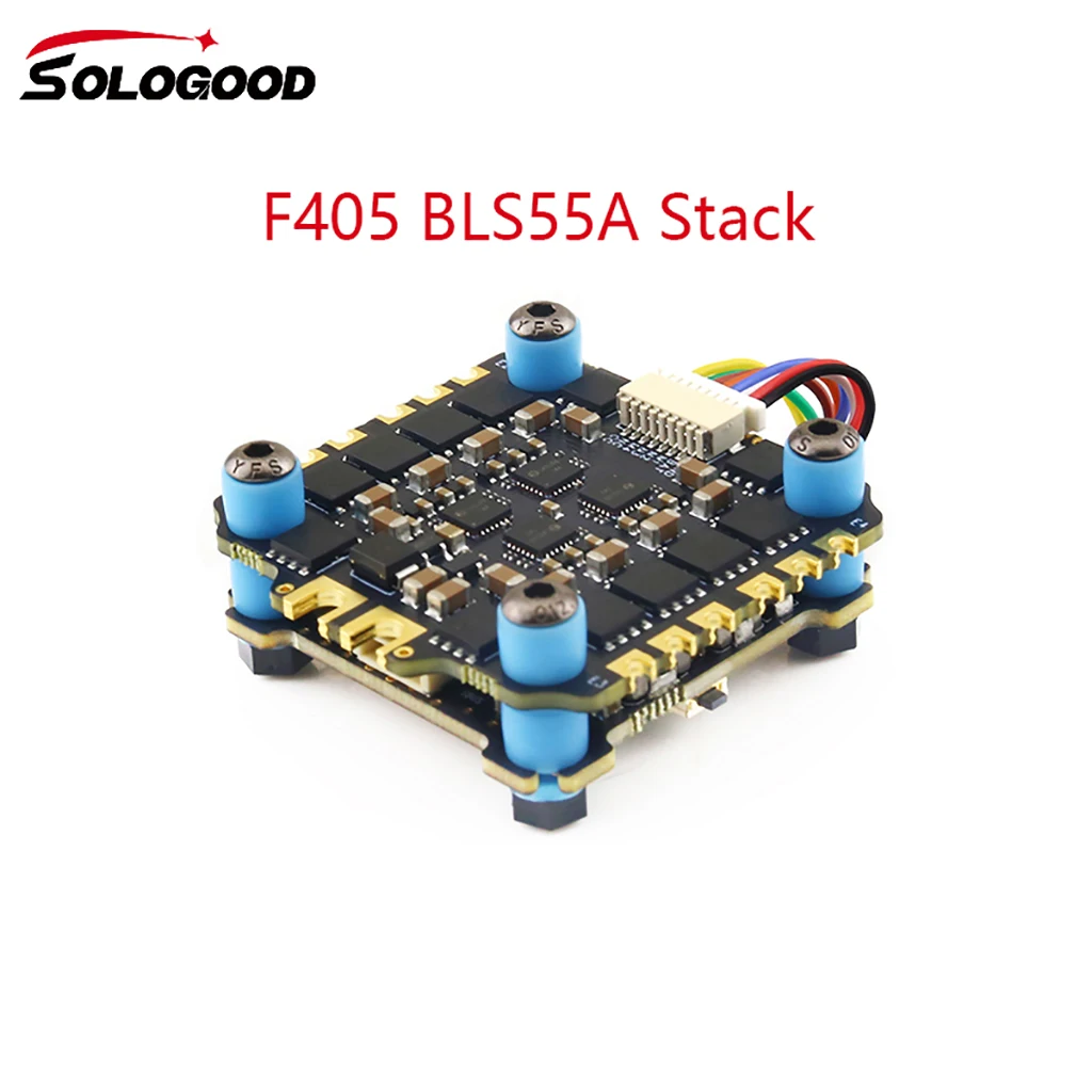 

Контроллер полета SoloGood F405 55A Stack ICM42688P F405 BLHELI_S 55A 4 в 1 ESC 30.5X30.5mm 2-6S для FPV дрона квадрокоптера