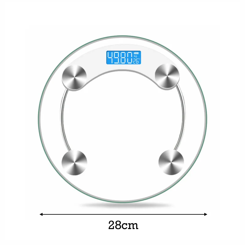 LCD Display High-Definition Digital Scale Round Shape Bathroom Body Weight Scale 0.2-180KG Precision Floor Electronic Scales - 6