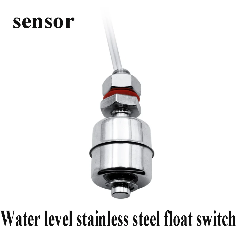 Sensor stainless steel 45mm float switch water tank level sensor water level switch float stainless steel float ball switch 3pcs set stainless steel water level probe float 2meters for watertower pump probe