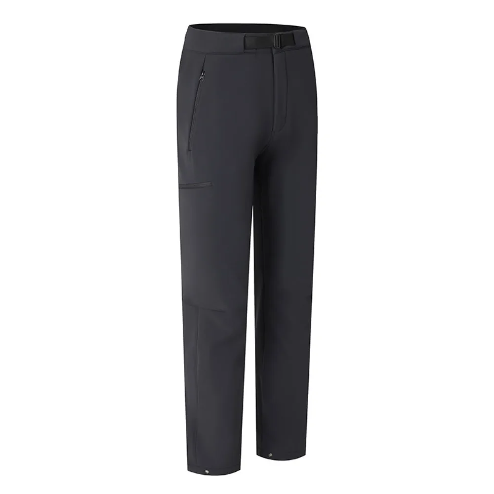 Tear-Resistant Softshell Pants, Men's Outdoor Fleece-Lined Design with Thickened Water-Resistant Feature