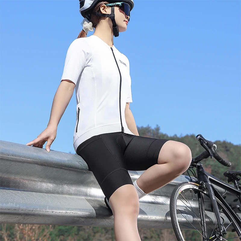 WEST BIKING Women Cycling Shorts Summer Biker Bib Pants Italian Elastic Padded Tights Reflective Breathable Bicycle Cycling Wear