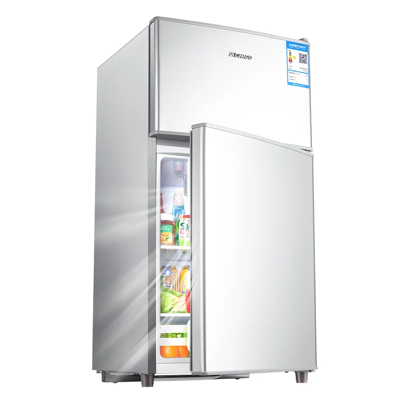 Mini bar refrigerator 98L double door refrigerator home hotel with refrigeration freezing BCD-72A138D