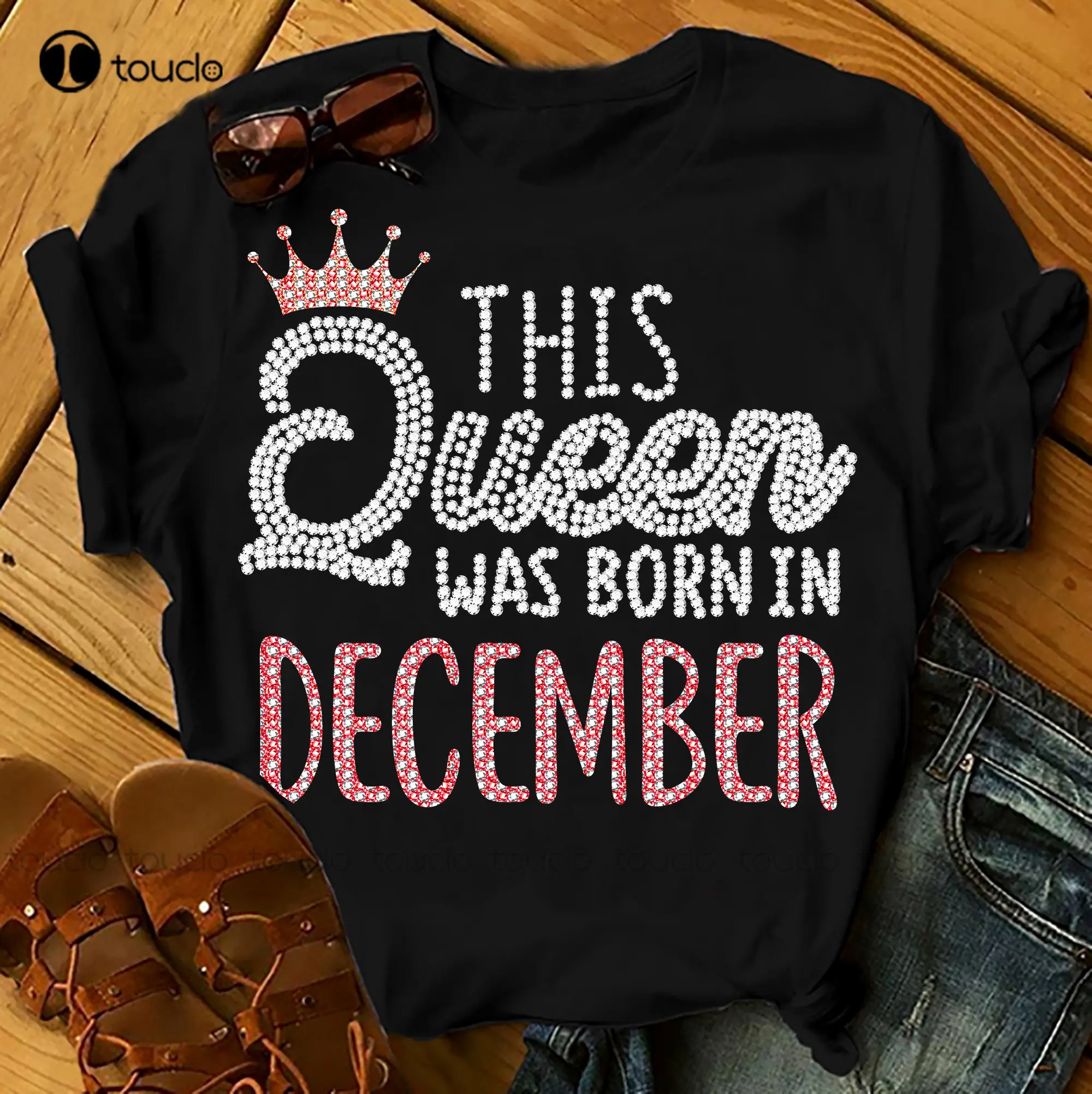 

This Queen Was Born In December Shirts Women Birthday T Shirts Summer Tops Beach T Shirts Mens Tshirts Xs-5Xl Breathable Cotton