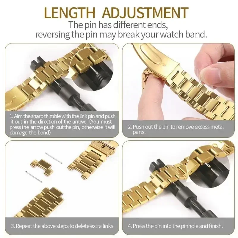 Stainless Steel Metal Strap - Universal Replacement Wristband