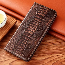 Elegant Genuine Leather Flip Wallet Phone Case Cover for Armor Mini 20 (Coffee)