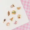 Y2K Ins Lovely Food Hamburg French Fries Pizza Food Zircon Stud Earring For Women Cute Delicious Food Earrings Jewelry Gift 1