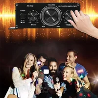 AK170 Mini Digital Power Audio Car Amplifier Blue Light Stereo Audio Amplifier for Home Theater Club Party Music 200Wx2 Power 2