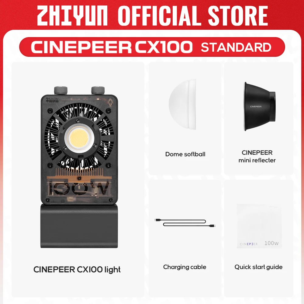 ZHIYUN 公式 CINEPEER CX100 100 ワットハンドヘルド Led COB ライト