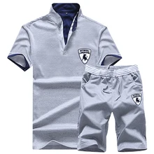 

2022 Summer New 2-piece Men's Sports and Leisure Suits Thin Breathable Fitness Suits Cycling Mesh Quick-drying T-shirts Suits