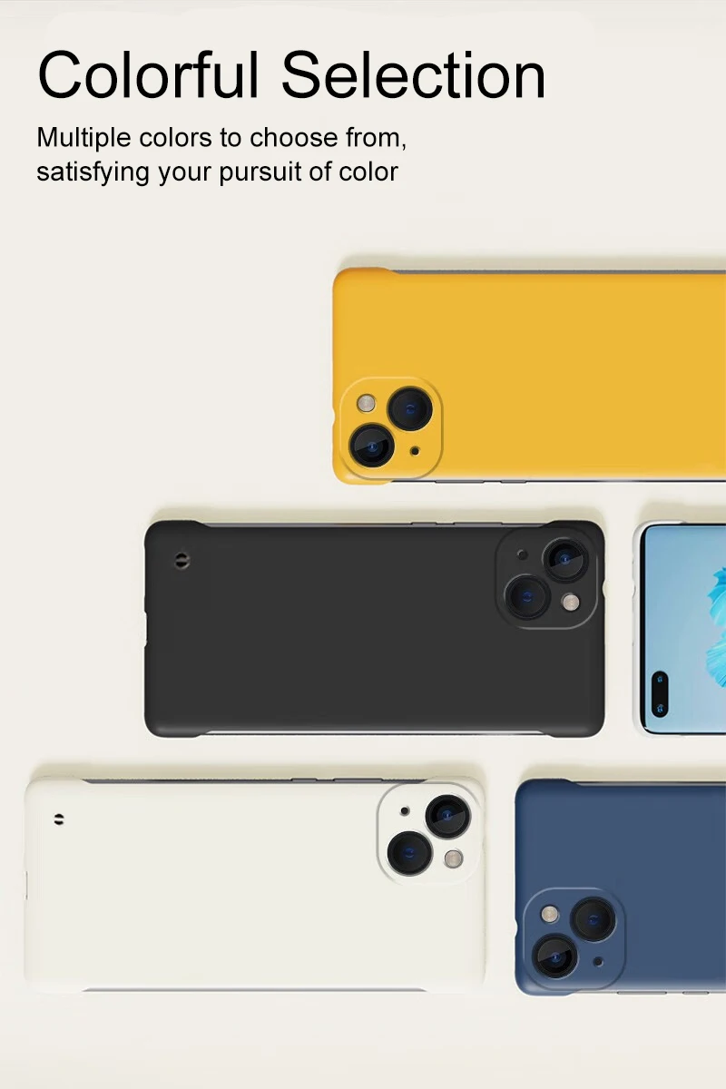 Cady Color Frameless PC Hard Case For Xiaomi Mi 14 13 13T 12 12X 12S 11 11T 11i 11X Pro Lite Ultra Back Cover_voghion.com