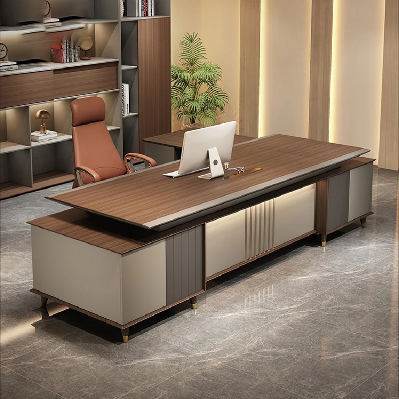 Organizer Reception Office Desk Corner Modern Aesthetic Executive Office Desk Computer Mesas De Computador Luxury Furniture