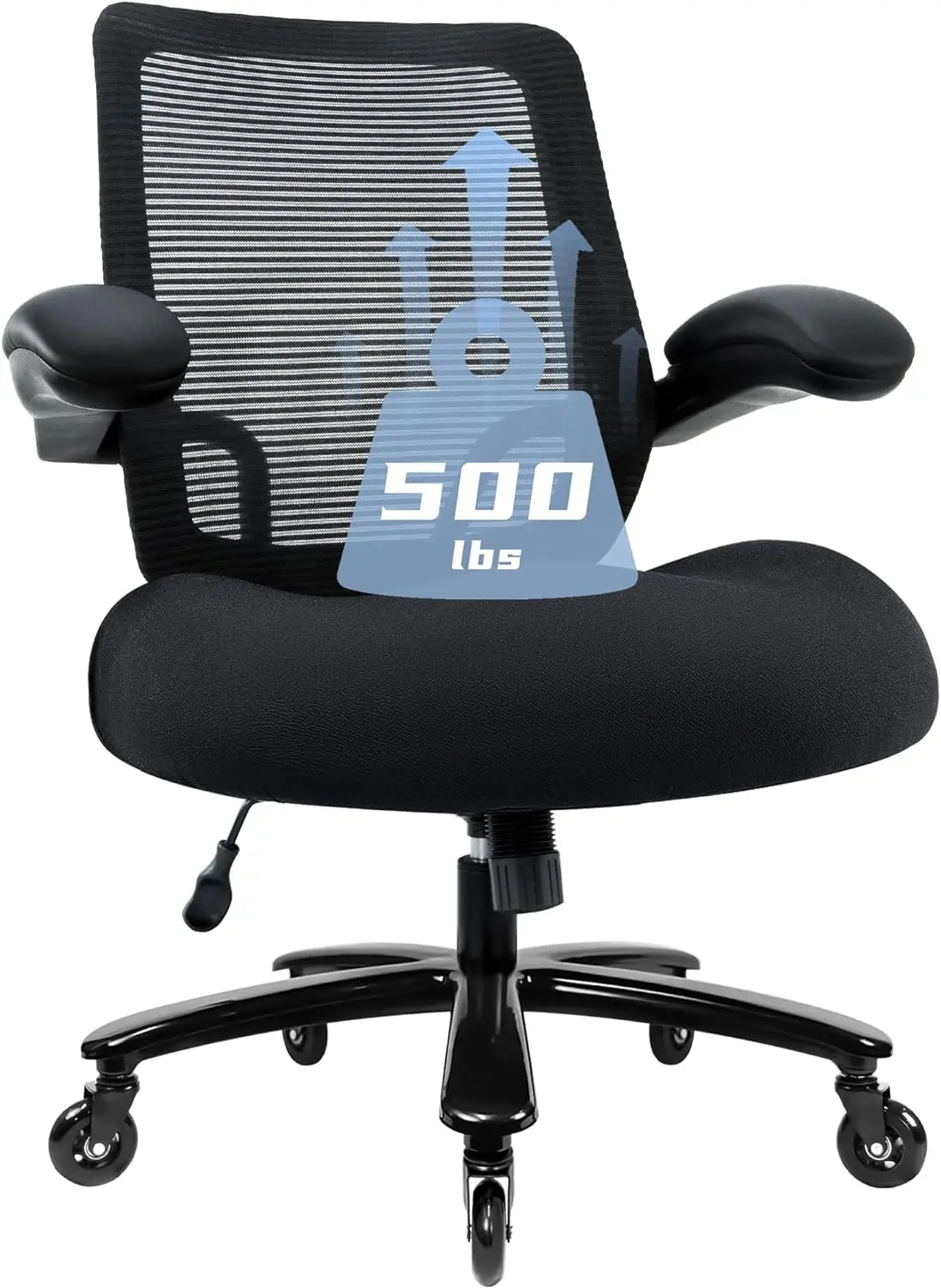 

500lbs Big Tall Office Chair Heavy Duty Mesh Ergonomic Desk Chair High Back Computer Chair Wide Thick Seat Cushion