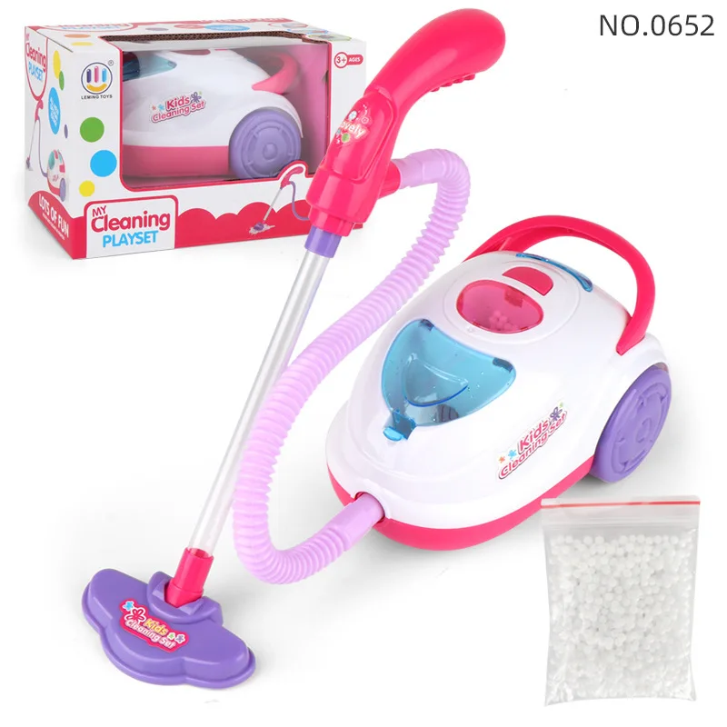 Vacuum Cleaner Toy Kids Simulation Electric Vacuum Cleaner Toy Children Pretend Housework Play Broom Cleaning Tool Early Educational Puzzle Toys