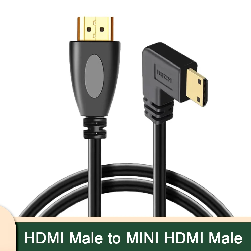 Su E Giù Curva Sinistra E Destra Minihdmi A Cavo Hdmi Standard Cavo Mini Hd Hdmi Versione 1.4 Videocamera Piatta Da Piccola A Grande