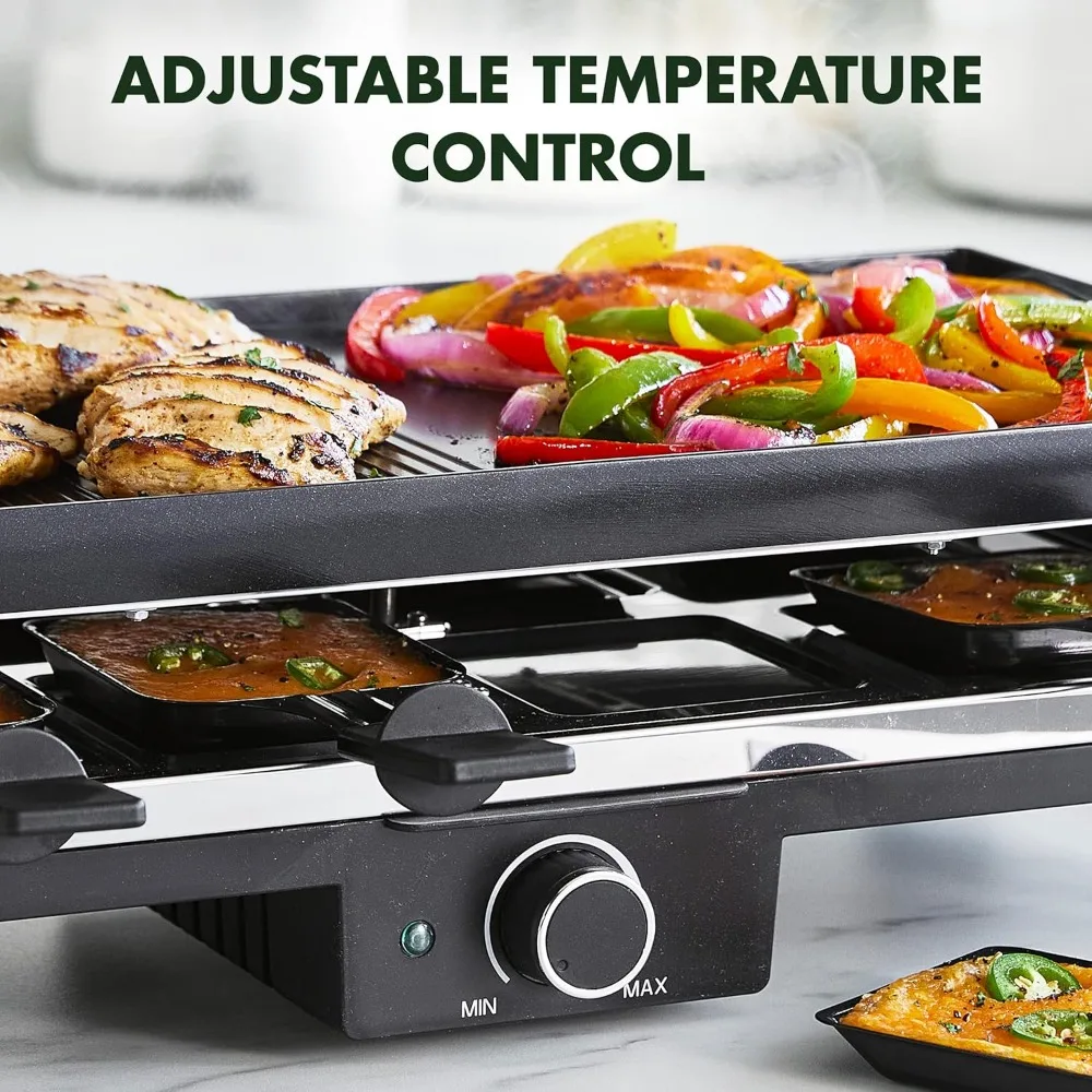 Electrics Healthy Ceramic Nonstick, 3-in-1 Reversible Grill, Griddle & Raclette, PFAS-Free, Serves up to 8 People 6