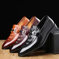 New Luxury Men Leather Shoes Fashion Wedding Party Shoes Luxury Men Designer Business Flats Shoes Large Size 37-48 1