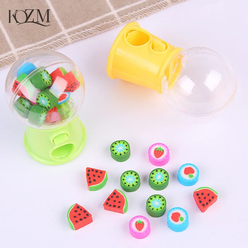 

Mini Machine Design Erasers Cartoon Fruit Rubber Erasers Kids Kawaii Stationery Correction Tool Office Supplies