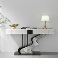 Midcentry Marble Nordic Entrance Hallway Console Table